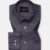 Harbor Grey Plain Premium Linen Shirt - John Ellies