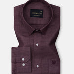 Harbor Purple Plain Premium Linen Shirt - John Ellies