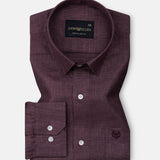 Harbor Purple Plain Premium Linen Shirt - John Ellies