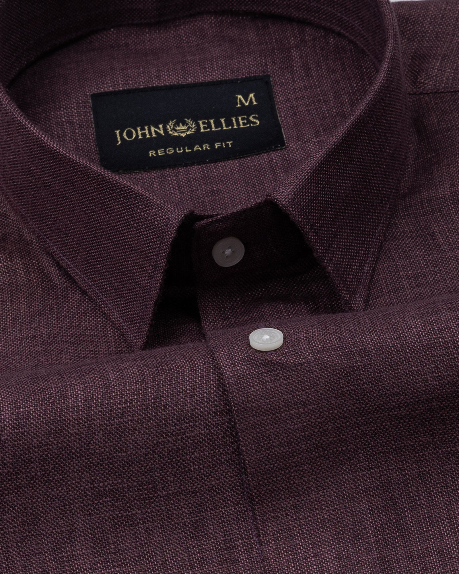 Harbor Purple Plain Premium Linen Shirt - John Ellies