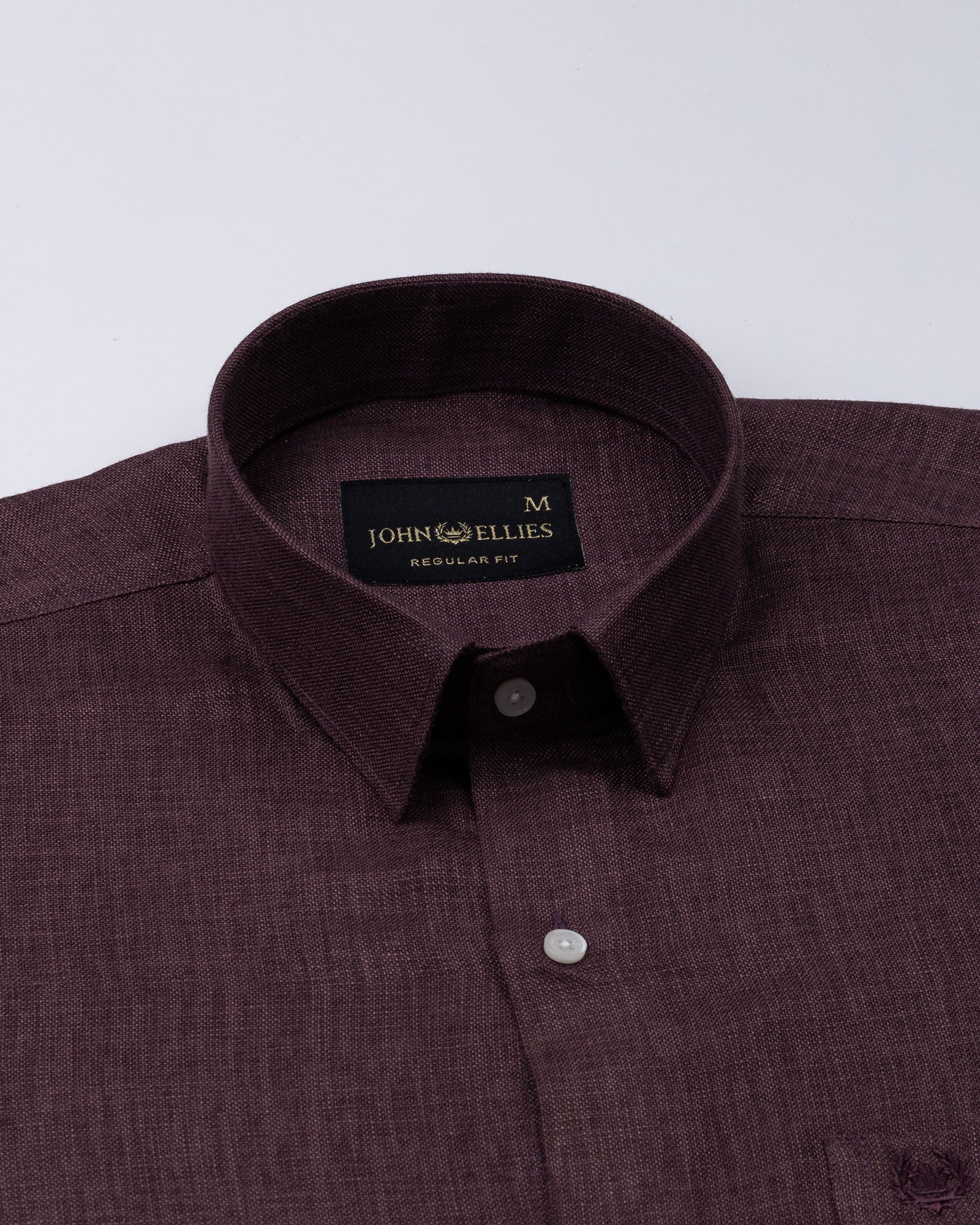 Harbor Purple Plain Premium Linen Shirt - John Ellies
