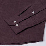 Harbor Purple Plain Premium Linen Shirt - John Ellies