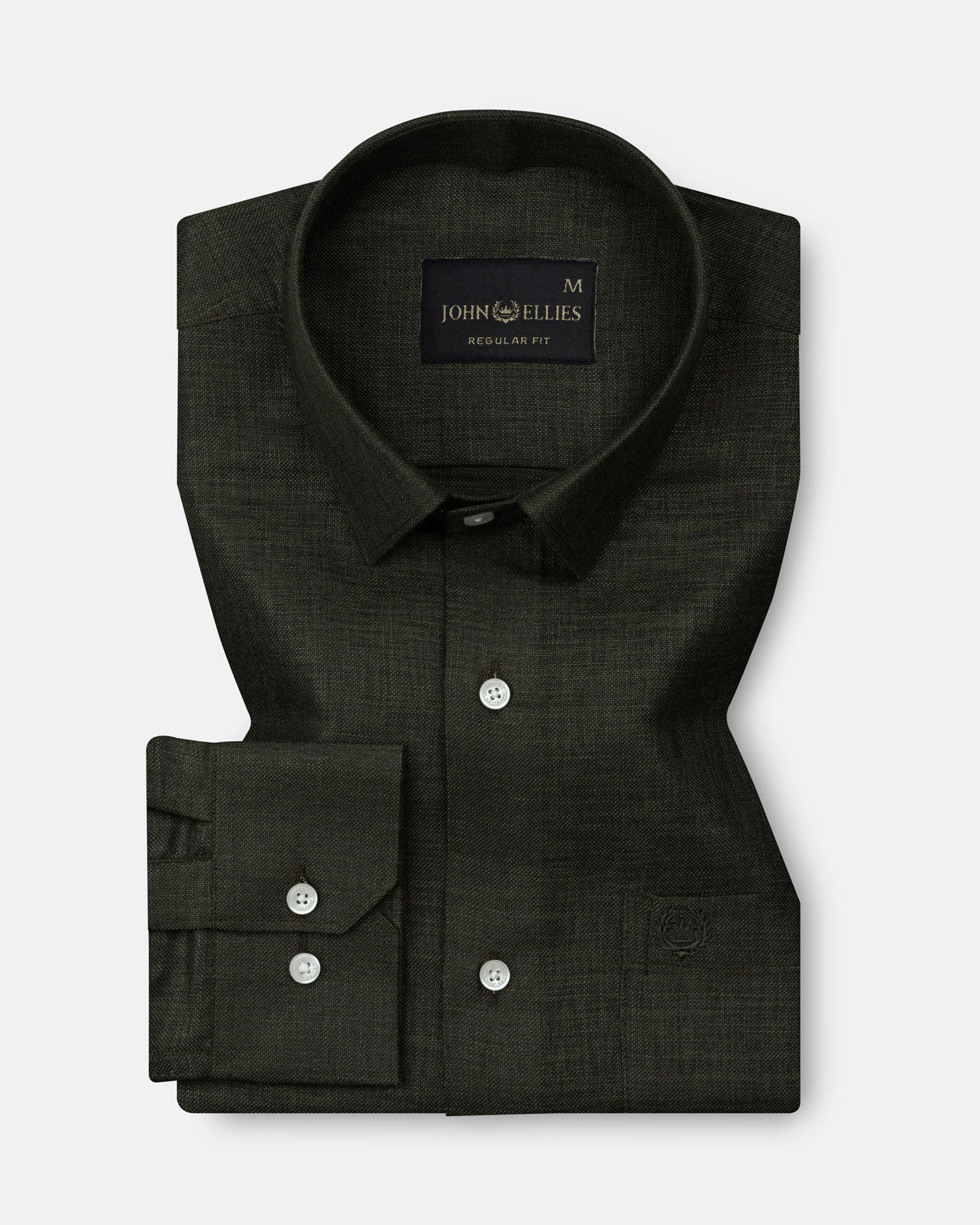 Harbor Green Plain Premium Linen Shirt - John Ellies