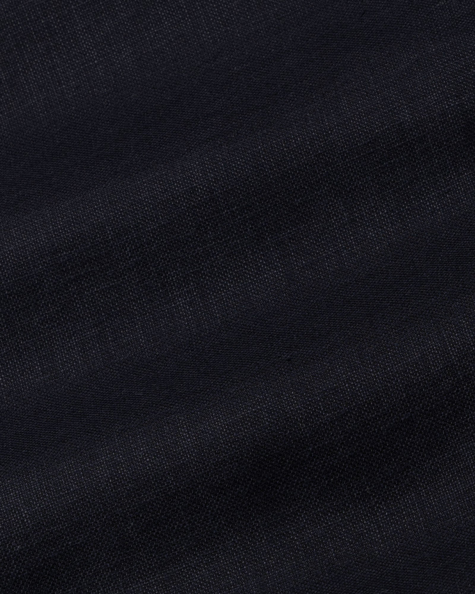 Harbor Black Plain Premium Linen Shirt - John Ellies