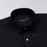 Harbor Black Plain Premium Linen Shirt - John Ellies