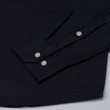 Harbor Black Plain Premium Linen Shirt - John Ellies