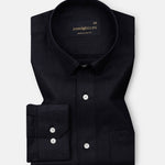 Harbor Black Plain Premium Linen Shirt - John Ellies