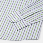 Breeze Green & Black Stripes Cotton Shirt - John Ellies