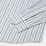 Breeze Green & Black Stripes Cotton Shirt - John Ellies