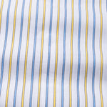Breeze Blue & Yellow Stripes Cotton Shirt - John Ellies