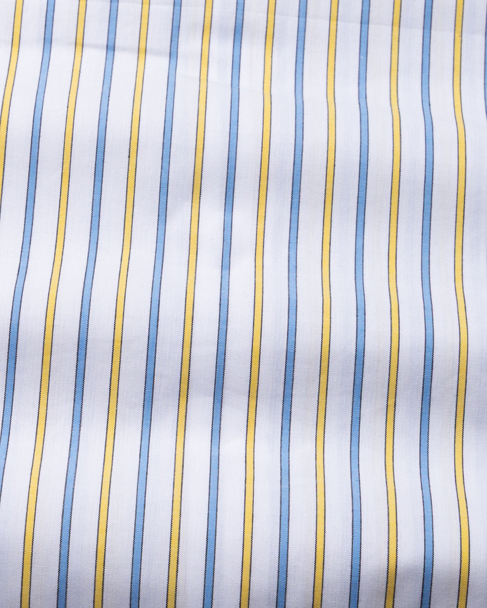 Breeze Blue & Yellow Stripes Cotton Shirt - John Ellies