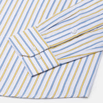 Breeze Blue & Yellow Stripes Cotton Shirt - John Ellies