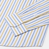 Breeze Blue & Yellow Stripes Cotton Shirt - John Ellies