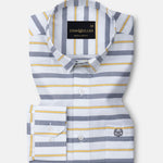 Breeze Grey Stripes Cotton Shirt - John Ellies