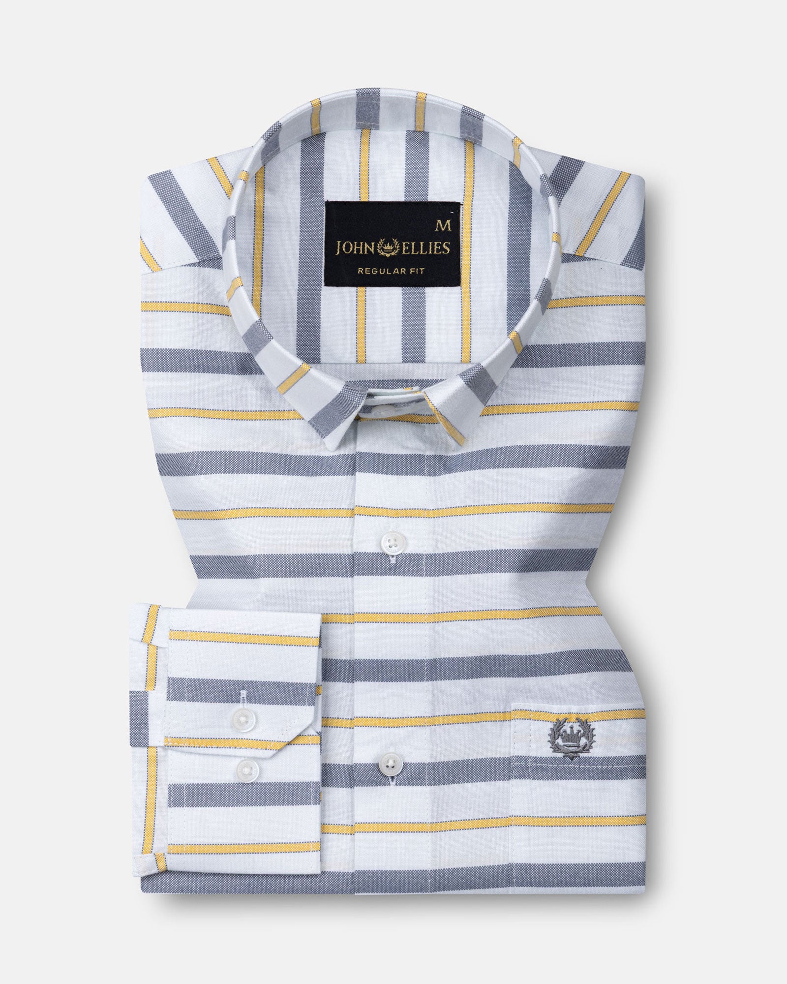 Breeze Grey Stripes Cotton Shirt - John Ellies