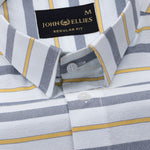 Breeze Grey Stripes Cotton Shirt - John Ellies
