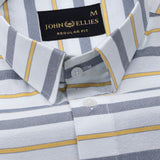 Breeze Grey Stripes Cotton Shirt - John Ellies