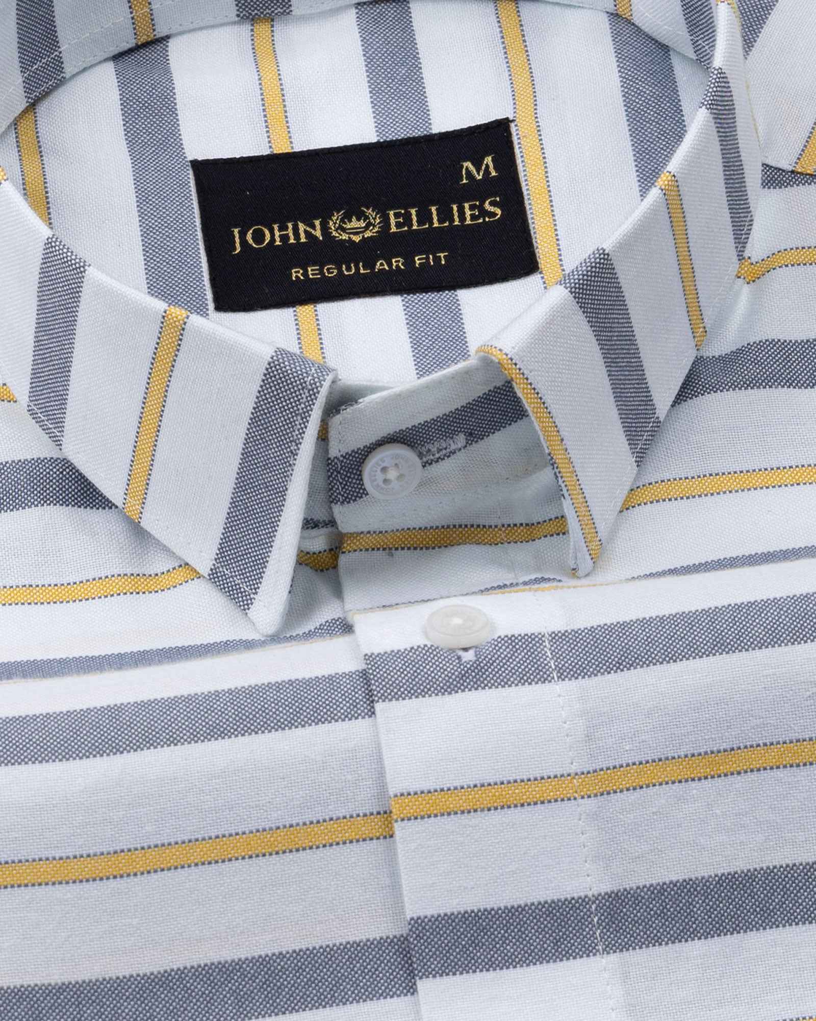 Breeze Grey Stripes Cotton Shirt - John Ellies