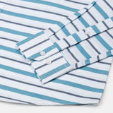 Breeze Teal Stripes Cotton Shirt - John Ellies