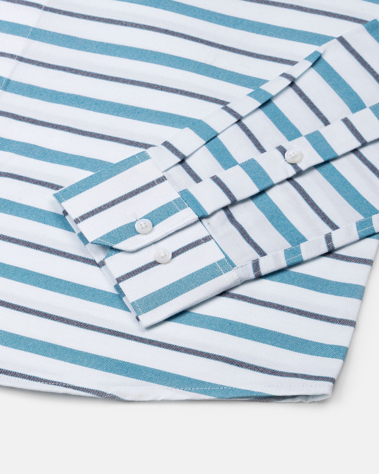 Breeze Teal Stripes Cotton Shirt - John Ellies