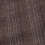 Solece Brown Stripe Button Down Linen Shirt - John Ellies