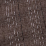 Solece Brown Stripe Button Down Linen Shirt - John Ellies