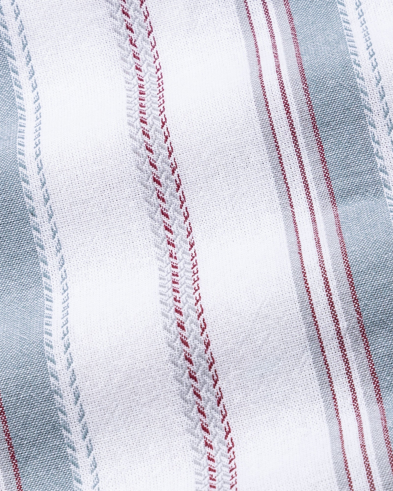 Solece Maroon Stripe Button Down Linen Shirt - John Ellies