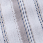 Solece Tan Stripe Button Down Linen Shirt - John Ellies