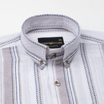 Solece Tan Stripe Button Down Linen Shirt - John Ellies
