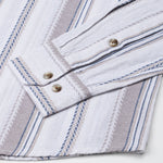 Solece Tan Stripe Button Down Linen Shirt - John Ellies