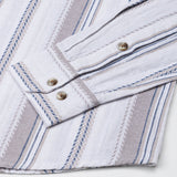 Solece Tan Stripe Button Down Linen Shirt - John Ellies