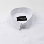 Paxrul White Plain Oxford Cotton Shirt - John Ellies