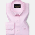 Paxrul Pink Plain Oxford Cotton Shirt - John Ellies