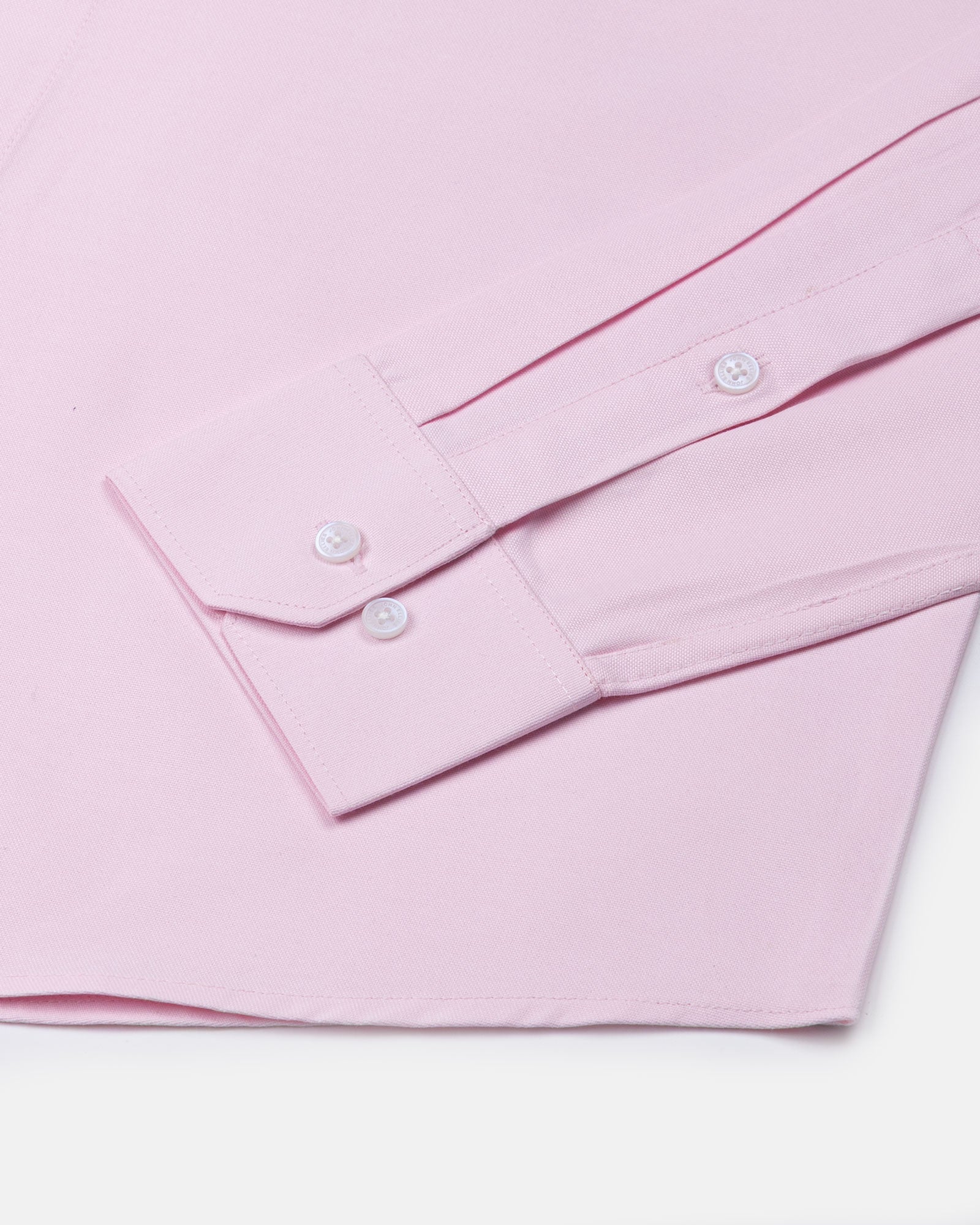 Paxrul Pink Plain Oxford Cotton Shirt - John Ellies