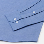 Paxrul Blue Plain Oxford Cotton Shirt - John Ellies