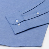 Paxrul Blue Plain Oxford Cotton Shirt - John Ellies