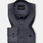 Paxrul Black Plain Oxford Cotton Shirt - John Ellies