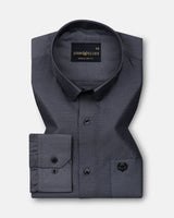 Paxrul Black Plain Oxford Cotton Shirt
