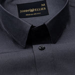 Paxrul Black Plain Oxford Cotton Shirt - John Ellies