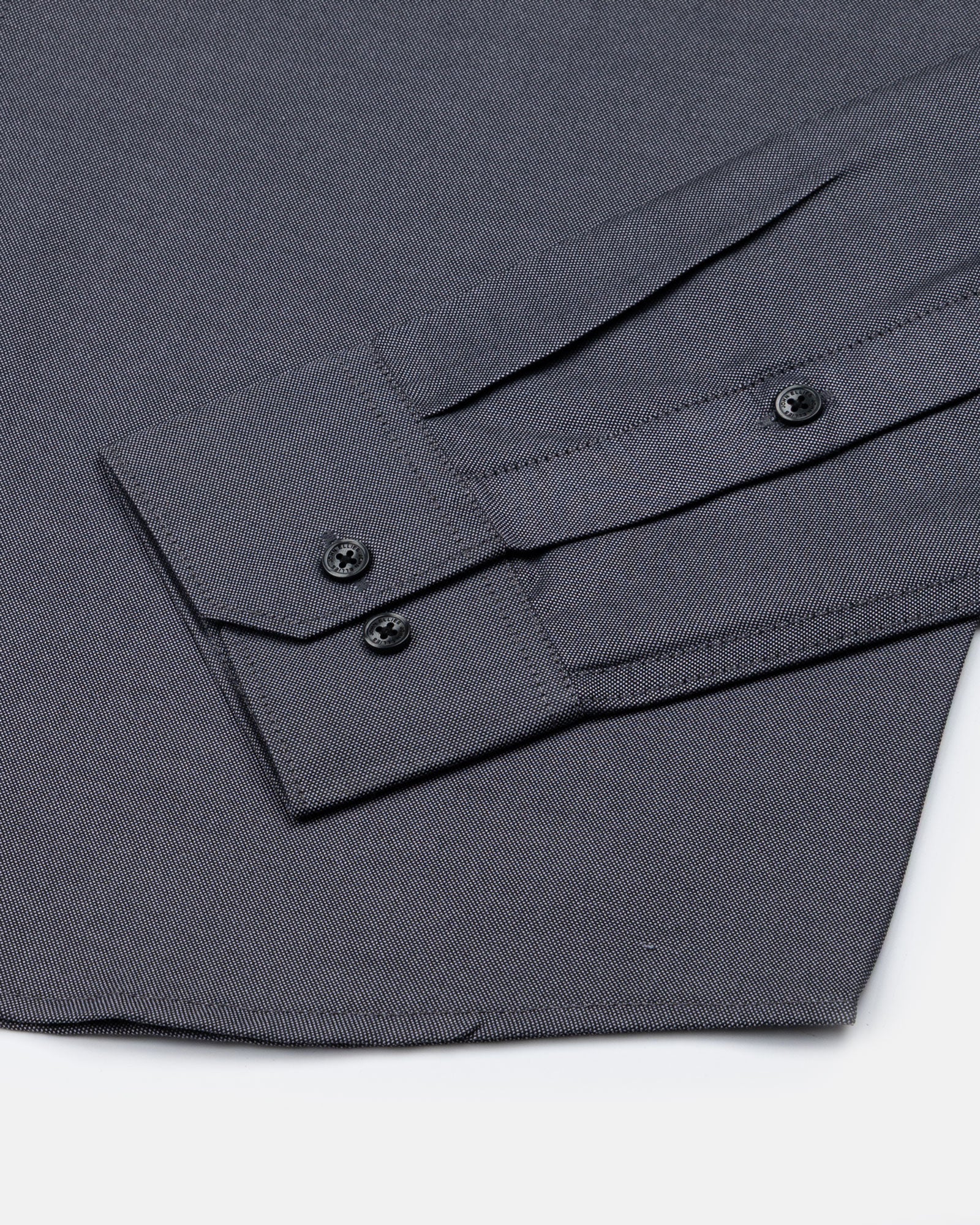 Paxrul Black Plain Oxford Cotton Shirt - John Ellies