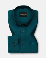 Paxrul Green Plain Oxford Cotton Shirt