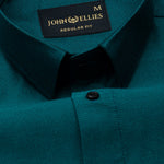 Paxrul Green Plain Oxford Cotton Shirt - John Ellies
