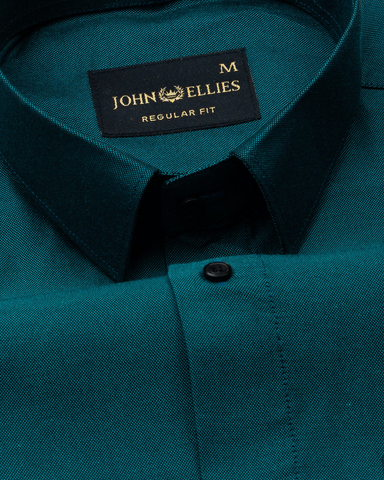 Paxrul Green Plain Oxford Cotton Shirt - John Ellies