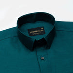 Paxrul Green Plain Oxford Cotton Shirt - John Ellies