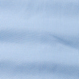 Haston Sky Blue Micro Check Oxford Cotton Shirt - John Ellies
