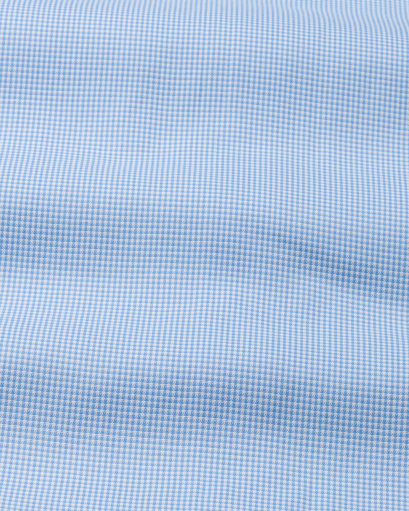 Haston Sky Blue Micro Check Oxford Cotton Shirt - John Ellies