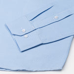Haston Sky Blue Micro Check Oxford Cotton Shirt - John Ellies