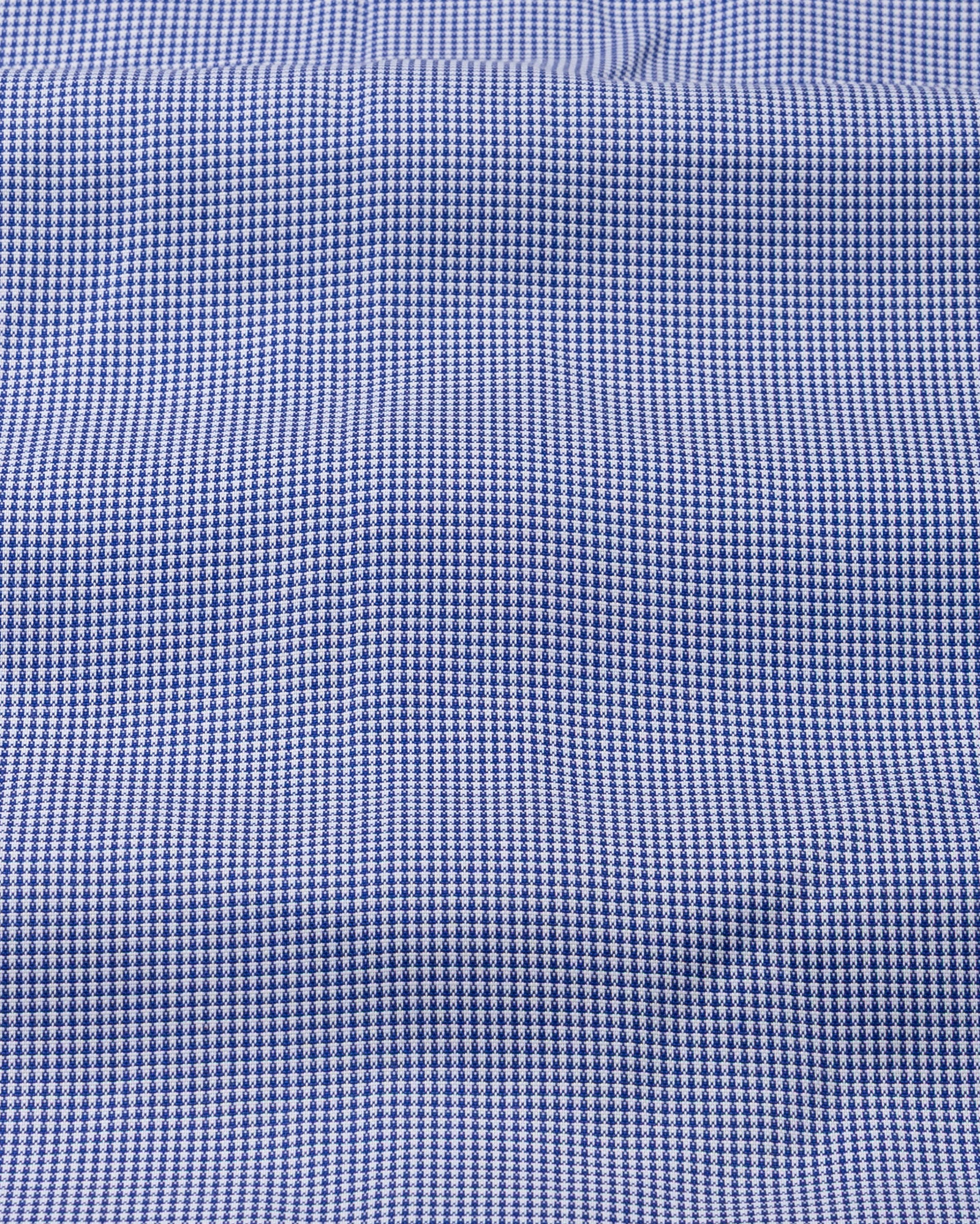 Haston Navy Blue Micro Check Oxford Cotton Shirt - John Ellies
