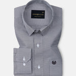 Haston Black Micro Check Oxford Cotton Shirt - John Ellies