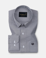 Haston Black Micro Check Oxford Cotton Shirt